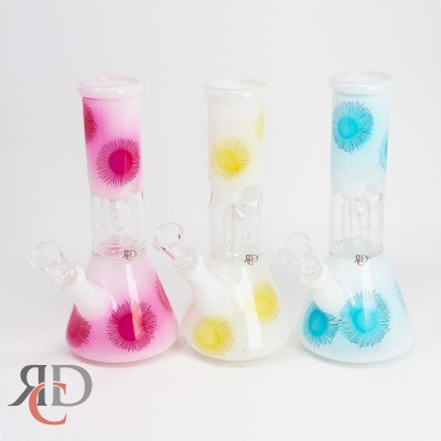 WATER PIPE SINGLE PERCULATOR SUNFLOWER DESIGN ART PR1022 1CT
